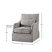 Skirted Swivel Chair Traditional Aesthetic - Gray