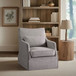 Skirted Swivel Chair Traditional Aesthetic - Gray