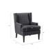 Fancy Design Farmhouse Style Solid Wood Chair - Charcoal Gray