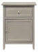 Chic Transitional Nightstand - Silver Champagne