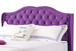 Queen Elegant Transitional Upholstered Bed - Purple