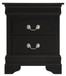 Louis Phillipe - Elegant Traditional Nightstand - Black