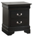 Louis Phillipe - Elegant Traditional Nightstand - Black