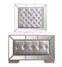 Twin Bed Modern Design - Silver Champagne