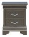 Lorana - Nightstand - Metalic Black