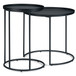 Monet - Metal 2 Piece Nesting Table - Black