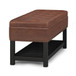 Lomond - Storage Ottoman Bench - Distressed Saddle Brown