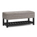 Lomond - Storage Ottoman Bench - Distressed Gray Taupe