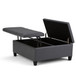 Ellis - Coffee Table Storage Ottoman - Stone Gray
