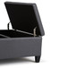 Ellis - Coffee Table Storage Ottoman - Stone Gray