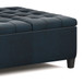 Harrison - Coffee Table Storage Ottoman - Distressed Dark Blue
