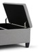 Ellis - Coffee Table Storage Ottoman - Dove Gray