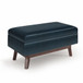 Owen - Small Rectangular Storage Ottoman - Distressed Dark Blue