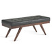 Pierce - Mid Century Ottoman Bench - Distressed Black