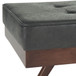 Pierce - Mid Century Ottoman Bench - Distressed Black