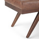 Pierce - Mid Century Ottoman Bench - Distressed Umber Brown