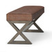 Salinger - Large Ottoman Bench - Distressed Saddle Brown
