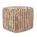 Zoey - Woven Cube Pouf - Maroon