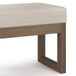 Milltown - Footstool Small Ottoman Bench - Platinum