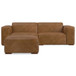 Rex - 2 Seater Sofa And Ottoman - Brown