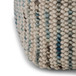 Zoey - Woven Cube Pouf - Silver