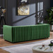 Dominic - Channel Tufted Velvet Sofa - Dark Green