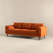Amber - Mid-Century Modern Luxury Modern Velvet Sofa - Brown / Burnt Orange