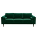Amber - Mid-Century Modern Luxury Modern Velvet Sofa - Brown / Dark Green