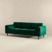 Amber - Mid-Century Modern Luxury Modern Velvet Sofa - Brown / Dark Green