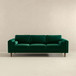 Amber - Mid-Century Modern Luxury Modern Velvet Sofa - Brown / Dark Green