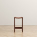 James - Mid-Century Modern Genuine Leather Counter Stool - Brown / Rustic