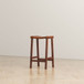 James - Mid-Century Modern Genuine Leather Counter Stool - Brown / Rustic
