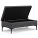 Rebecca - Multifunctional Large Coffee Table Storage Ottoman With Lift Up Lid - Gray