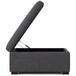 Gabbie - Square Coffee Table Storage Ottoman - Gray