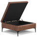 Rebecca - Coffee Table Storage Ottoman With Lift Up Lid - Brown