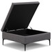Rebecca - Multifunctional Coffee Table Storage Ottoman With Lift Up Lid - Gray