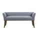 Accent Bench With Low Back And Flared Arms - Slate Blue
