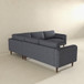 Amber - Sectional Corner Sofa - Gray