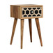 Inlay - Mini Bone Bedside Table - Brown Oak