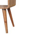 Mini Curved Open Bedside Table - Brown Oak