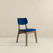 Carlos - Solid Back Side Chair (Set of 2) - Brown / Navy Blue