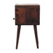 Mini Curved Bedside Table With Open Slot - Walnut