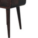 Mini Curved Bedside Table With Open Slot - Walnut