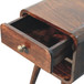 Mini Curved Nightstand With Lower Slot - Walnut