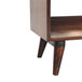 Bench With Mud Linen Seat Pad - Walnut