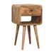 Mini Curve Lower Nightstand - Oak