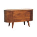 Rounded Lid Up Blanket Box - Chestnut