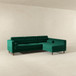 Christian - Sectional Sofa Right Facing - Green