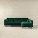 Christian - Sectional Sofa Right Facing - Green