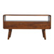 Curved Media Unit - Chestnut